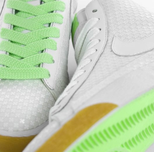 Nike Womens Blazer Mid Premium - White / White Gum - Volt