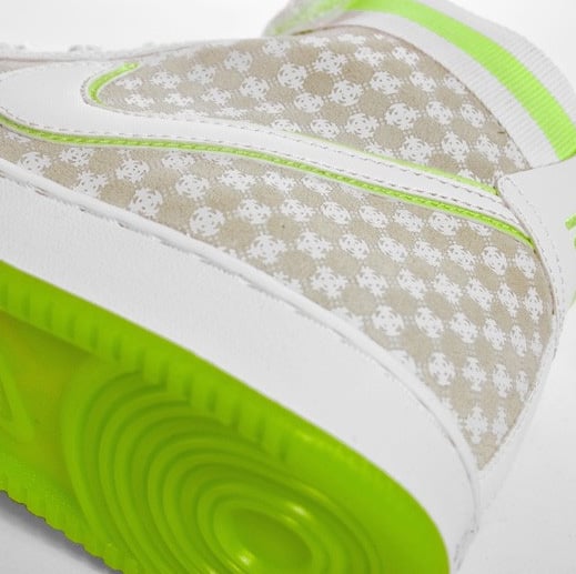 Nike Womens Vandal High Premium - Light Bone / White - Volt