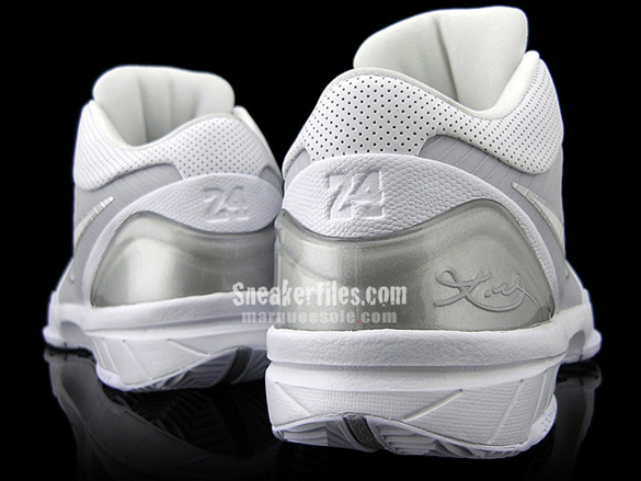 Nike Zoom Kobe IV (4) - White / White- Metallic Silver