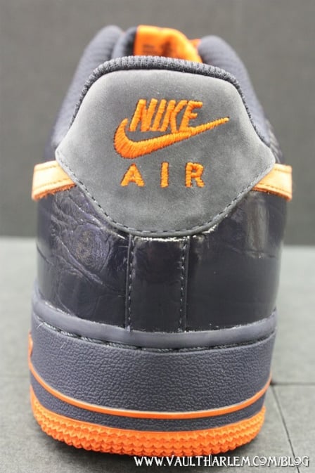 Nike Air Force 1 Low Premium – Dark Obsidian / Orange