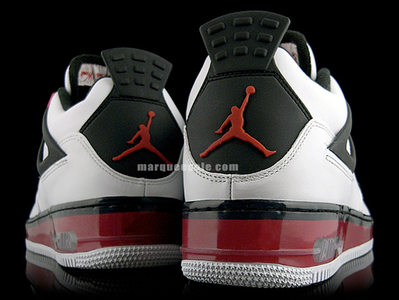 Air Jordan Fusion IV (4) - White / Varsity Red - Black