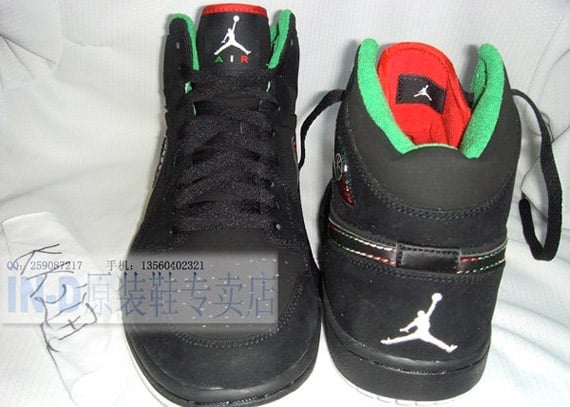 Air Jordan I (1) - Black / White - Classic Green - Varsity Red 