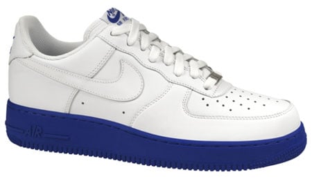 Nike Air Force 1 - White / White - Varsity Royal