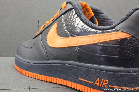 Nike Air Force 1 Low Premium - Dark Obsidian / Orange