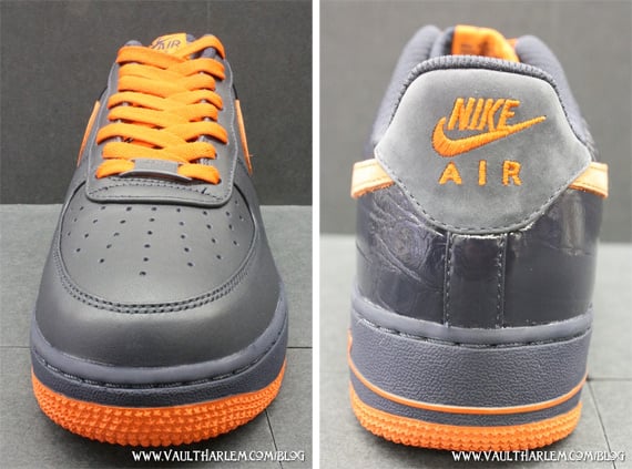 Nike Air Force 1 Low Premium - Dark Obsidian / Orange