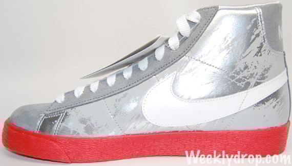 Nike Blazer High Helmets and Cross Bones - Metallic / Silver Red