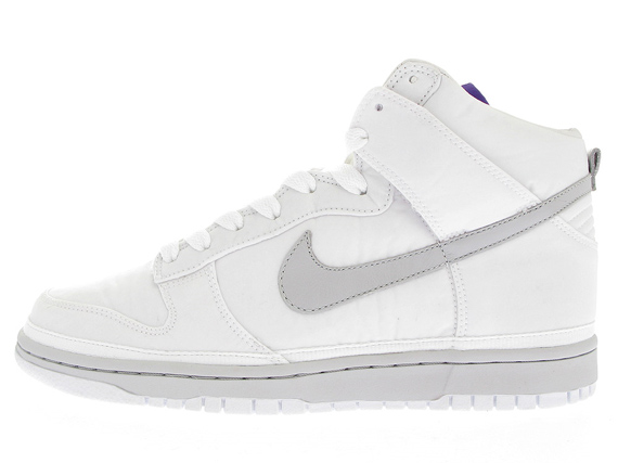 Nike Dunk High Nylon Premium - White / Neutral Grey - Purple