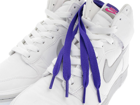 Nike Dunk High Nylon Premium - White / Neutral Grey - Purple