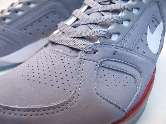 Nike Air Flight High Lite - Grey / Red / White 6