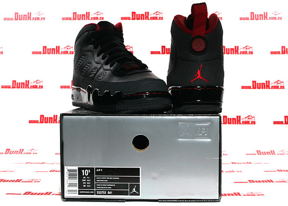 Air Jordan Force Fusion IX (9) - Black / Varsity Red - Dark Charcoal Limited Release