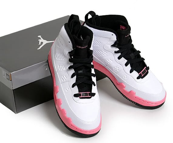 Air Jordan Force Fusion IX (9) Dear Mama GS - White / Coral Chalk - Black