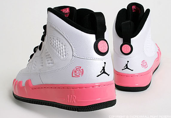 Air Jordan Force Fusion IX (9) Dear Mama GS - White / Coral Chalk - Black