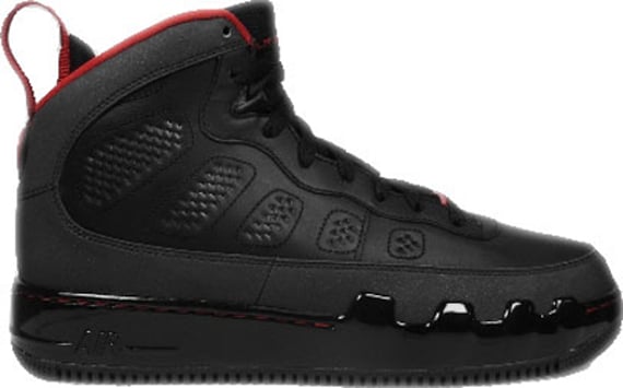 Air Jordan Force Fusion IX (9) - Black / Varsity Red - Dark Charcoal Early Release