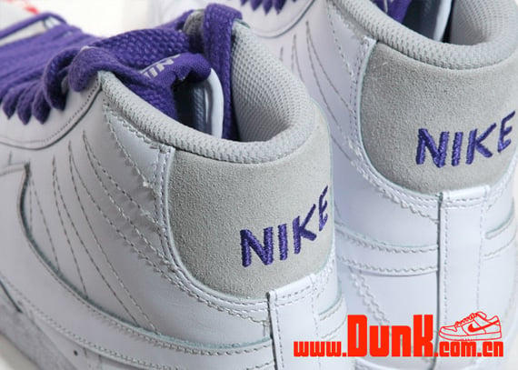 Nike Blazer Mid - White / White - Pure Purple - Neutral Grey