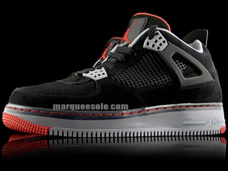 Air Jordan Fusion IV (4) - Black / Cement Grey - Fire Red