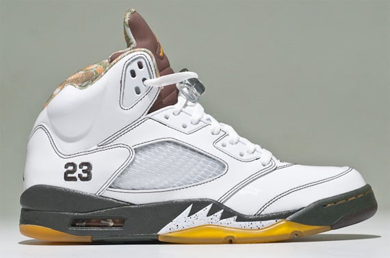 Air Jordan V (5) - White / Dark Cinder - Dark Army - Del Sol