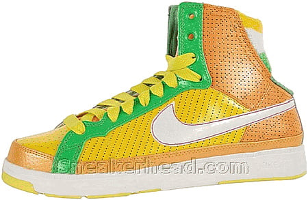 Nike Women's Air Troupe Mid SWT - Varsity Maize / White - Gold Amber - Hyper Verde