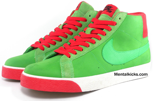 Nike Blazer High SB Green Spark / Pimento