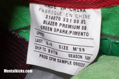 Nike Blazer High SB Green Spark / Pimento