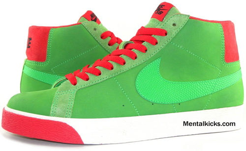 Nike Blazer High SB Green Spark / Pimento