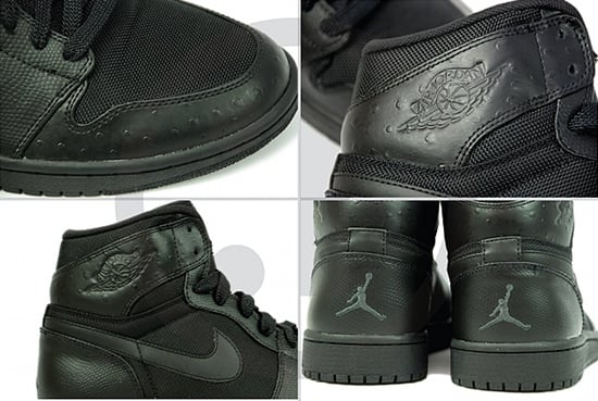 Air Jordan 1 (I) High Ostrich - Black / Black