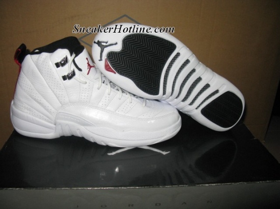 Air Jordan 12 (XII) Rising Sun - White / Black - Varsity Red 