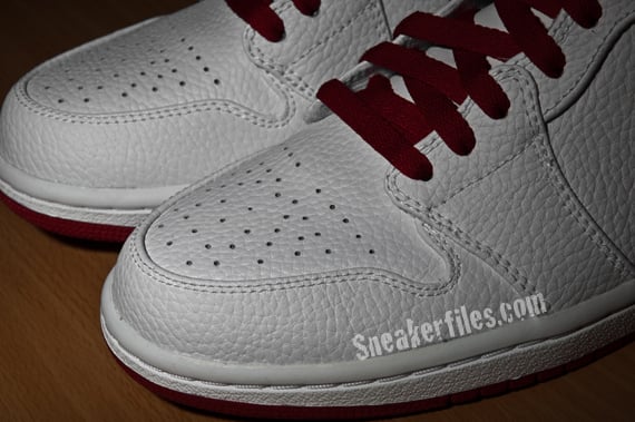 Detailed Look: Air Jordan 1 (I) High - White / Varsity Red