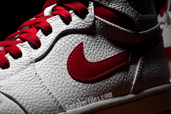 Detailed Look: Air Jordan 1 (I) High - White / Varsity Red