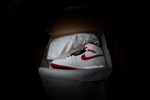 Detailed Look: Air Jordan 1 (I) High - White / Varsity Red