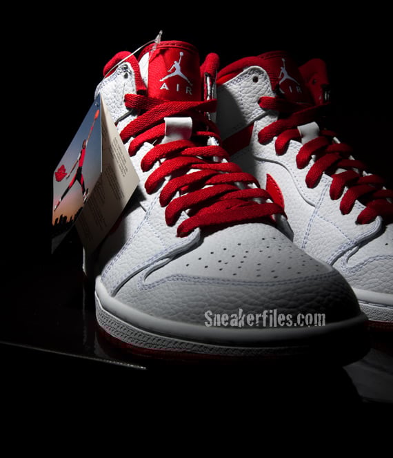 Detailed Look: Air Jordan 1 (I) High - White / Varsity Red
