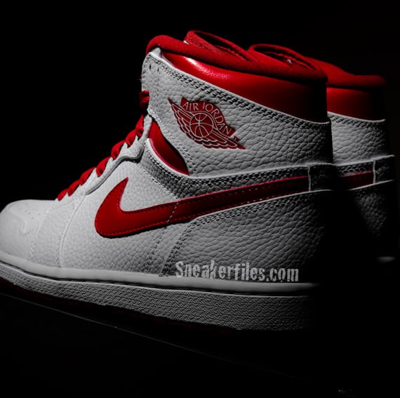 Detailed Look: Air Jordan 1 (I) High - White / Varsity Red