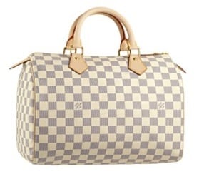 louis vuitton speedy 30 capucine damier azur purse handbag