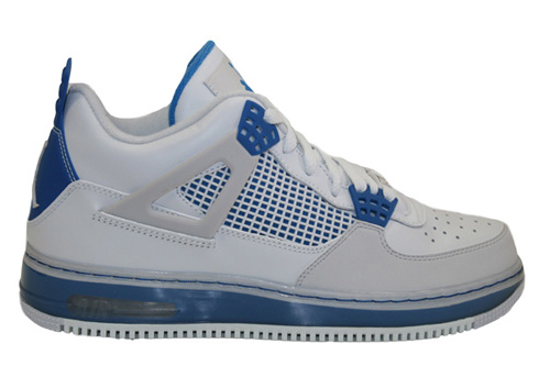 Air Jordan Force Fusion 4 White Cement, Military Blue