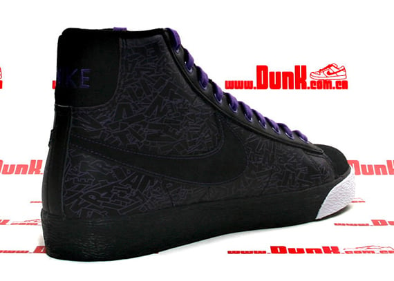 Nike Blazer Mid Premium ND - Black / Black - Varsity Purple - White