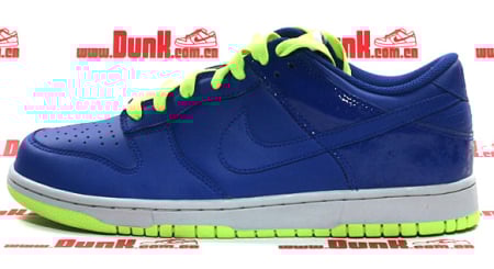 Nike Dunk Low CL - Hyper Blue / Volt - Metallic Platinum