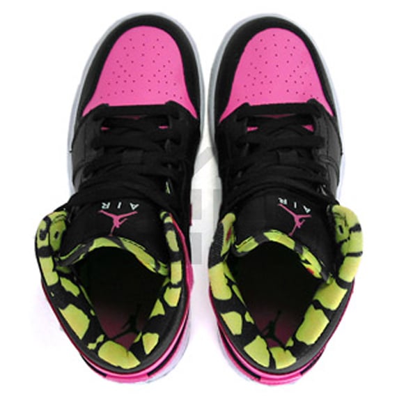 Air Jordan I (1) Phat GS - Black / Chine Rose - White