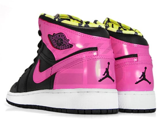 Air Jordan I (1) Phat GS - Black / Chine Rose - White