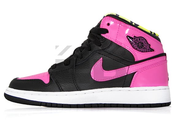 Air Jordan I (1) Phat GS - Black / Chine Rose - White