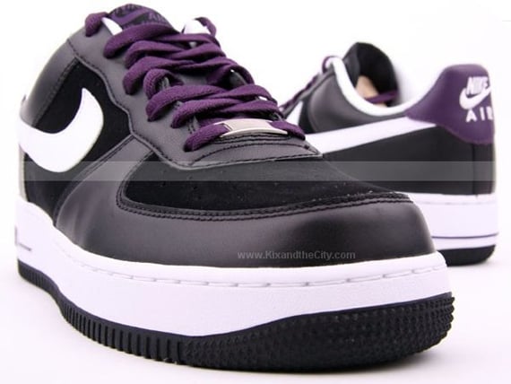 nike air force 1 purple and black