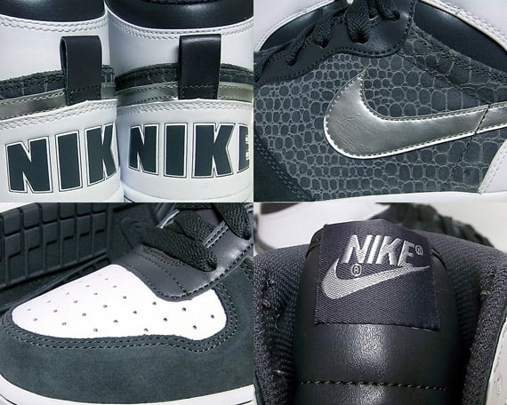 Nike Big Nike High - Dark Grey / Metallic Silver - White
