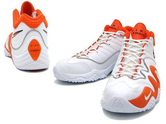 Nike Zoom Uptempo V (5) Premium - White / Orange Blaze - Midnight Navy