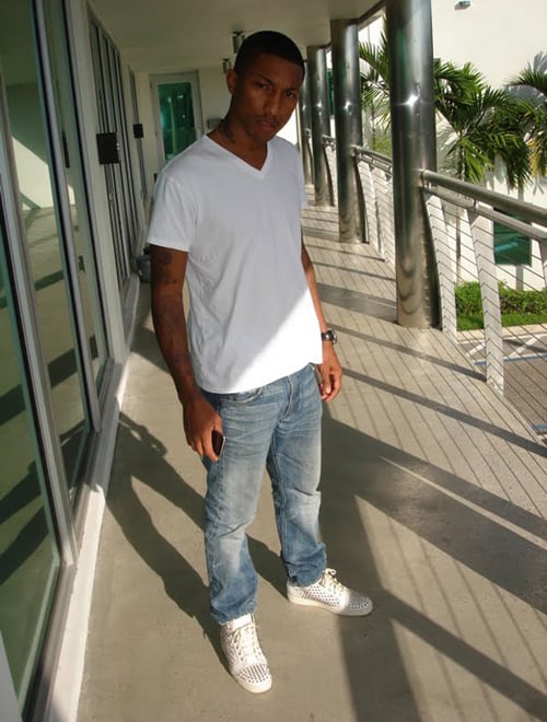 Spotted: Pharrell in Christian Louboutin Sneakers