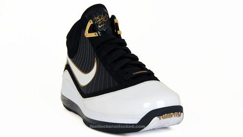 Nike Air Max Lebron VII White/Black-Metallic Gold February 2010 Release