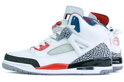 white spizike jordans