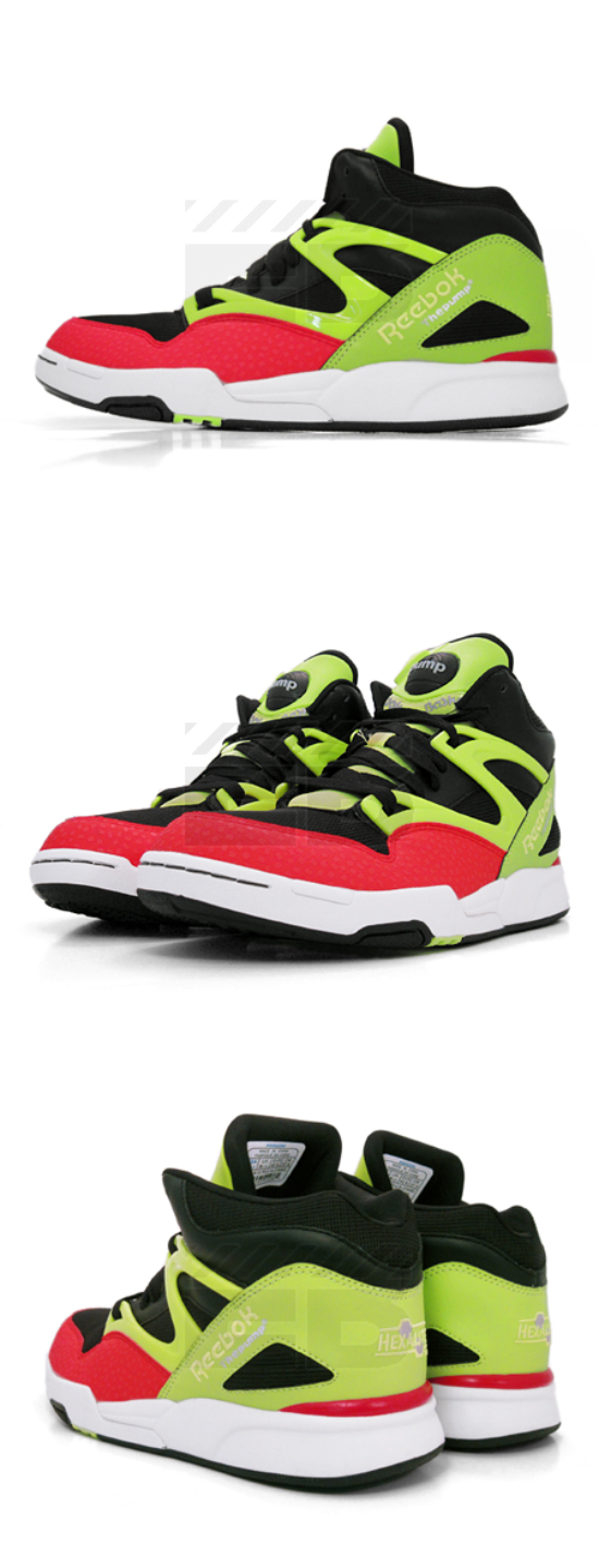 Reebok Pump Omni Lite - Black / Citron - Red - White