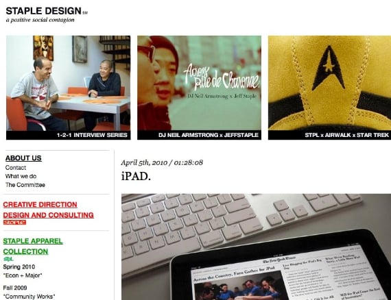 Jeff Staple's iPad Review