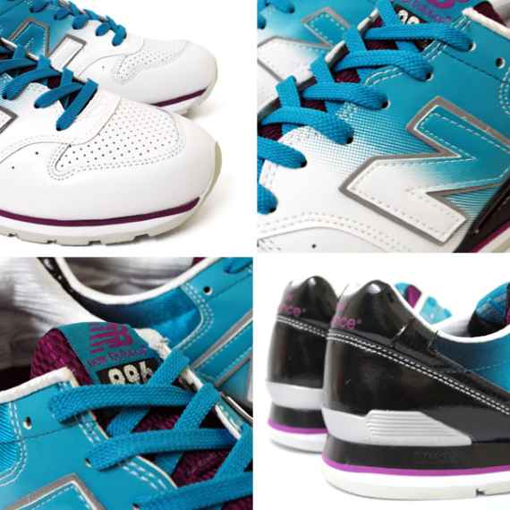 New Balance 996 - White / Blue & Purple / Silver