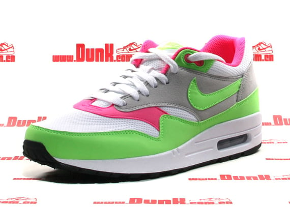 nike air max 1 pink and green
