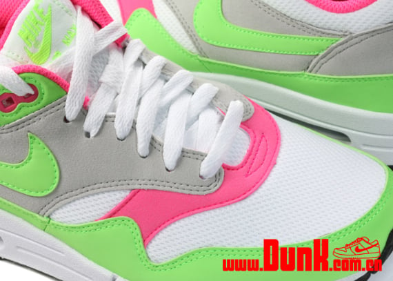 Nike Air Max 1 - White / Green - Grey - Pink
