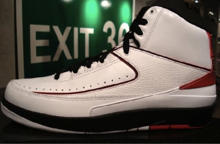 Detailed Look: Air Jordan II (2) - White / Black - Varsity Red